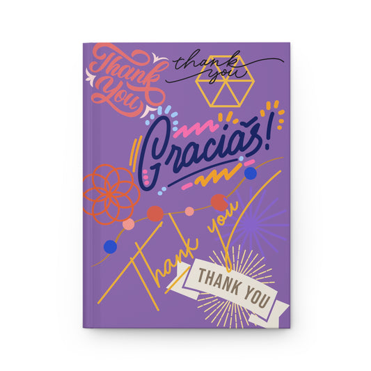 Hardcover Journal Matte (Lined) - No. 312 - 'Thank You' - for the daily things you're thankful for - By Irish Artist Fiona de Lacy