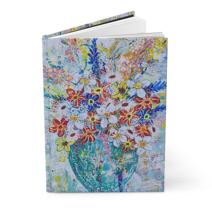 Hardcover Journal Matte (Lined) - No. 249 - Flowers in Turquoise vase