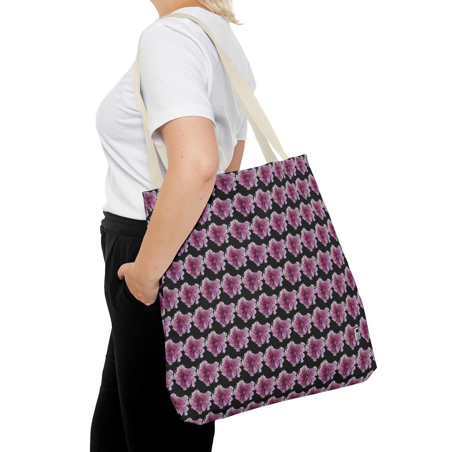 Tote Bag  - No. 269 - Pink & Purple Flower