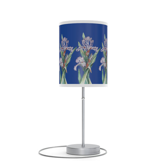 Lamp on a Stand, US|CA plug, No. 272 - Purple & White Orchid - By Irish Artist Fiona de Lacy