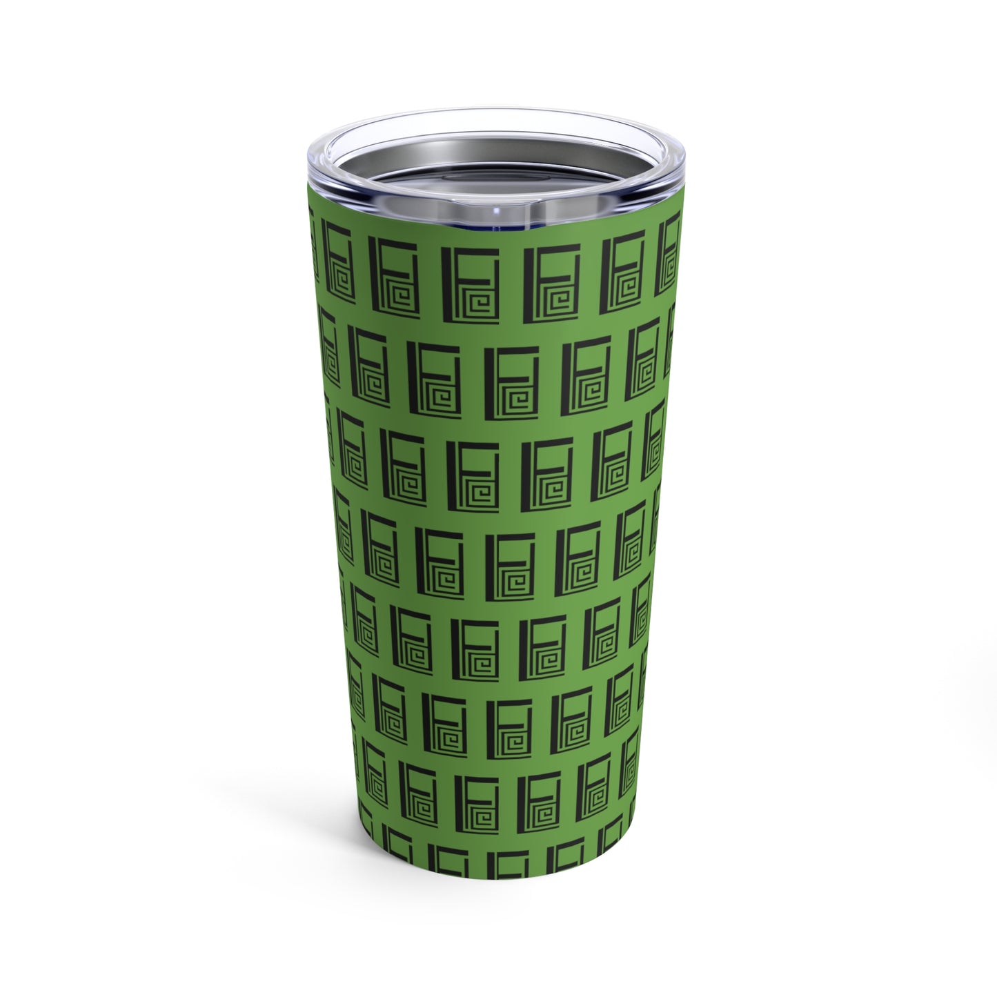 Tumbler 20oz - No.  000GN- Black Logo on Green - By Irish Artist Fiona de Lacy