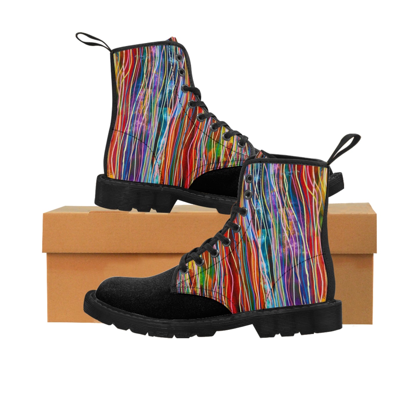 Women's Canvas Boots - No. 236  - Multicoloured 'Ocean'