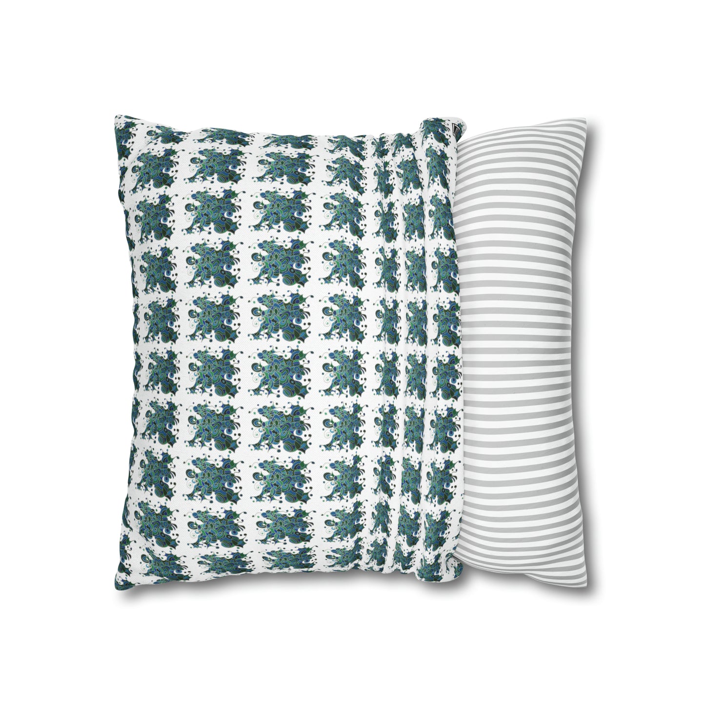 Cushion Pillow Case - No. 146 -  'Bird of Paradise' on White