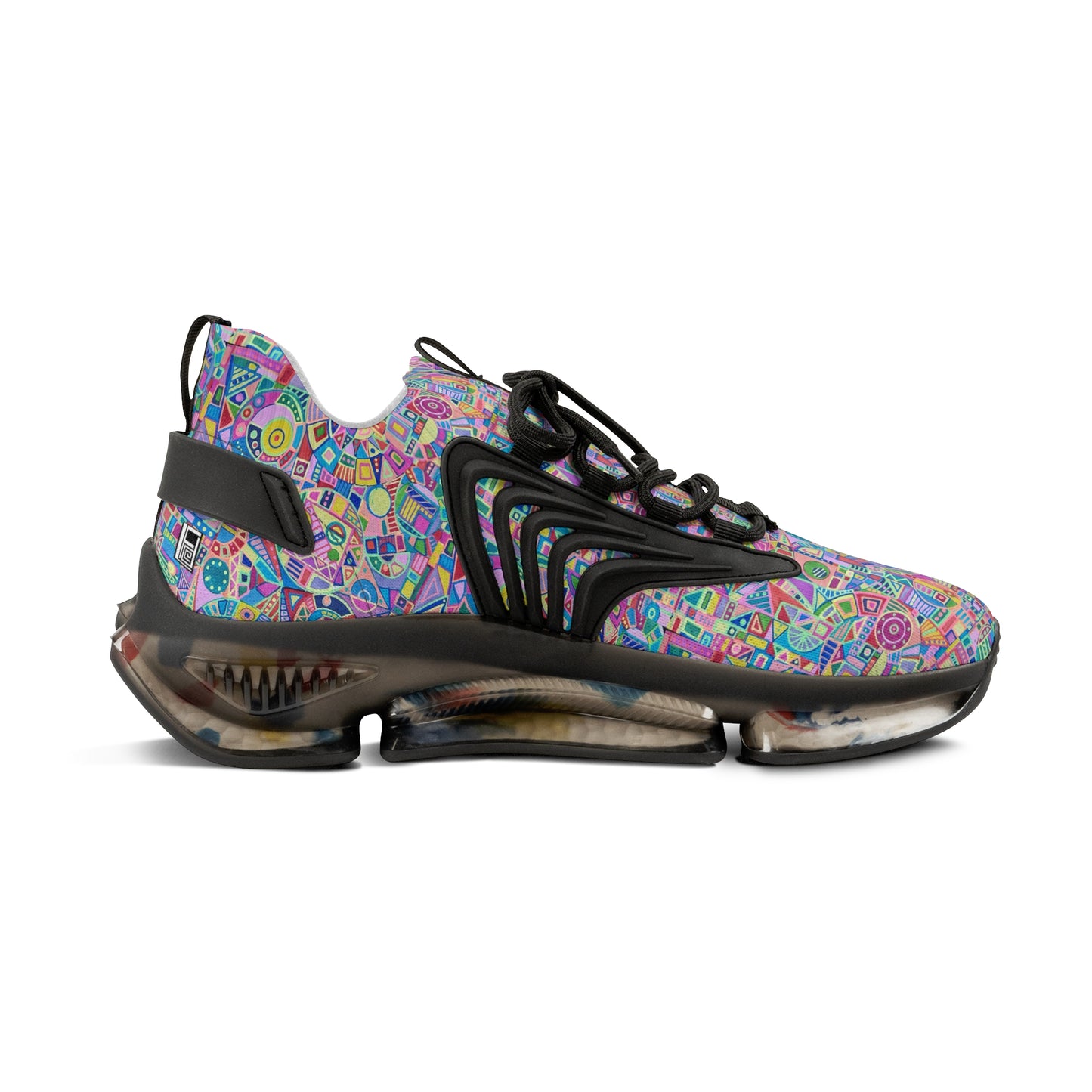 Men's Mesh Sneakers - No. 258 - Multicolour Abstract