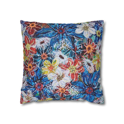 Cushion Pillow Case - No. 242 -  Large Blue Flowers