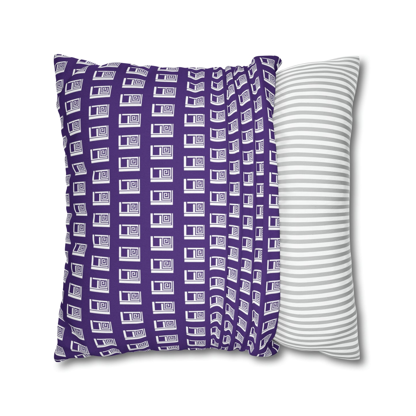 Cushion Pillow Case - No. 000PE - White Logo on Purple