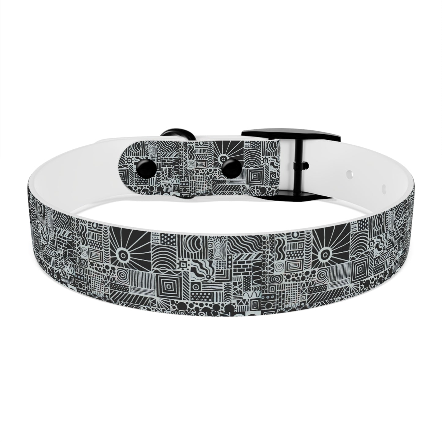 Dog Collar - No. 252 - Black & White Abstract