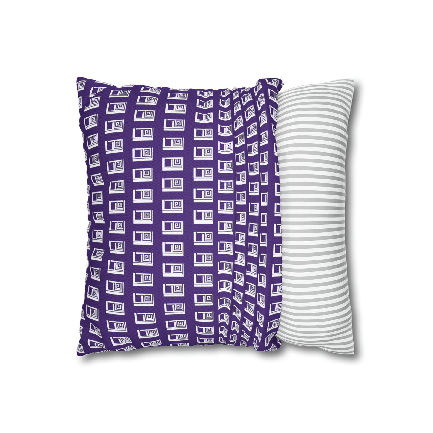 Cushion Pillow Case - No. 000PE - White Logo on Purple