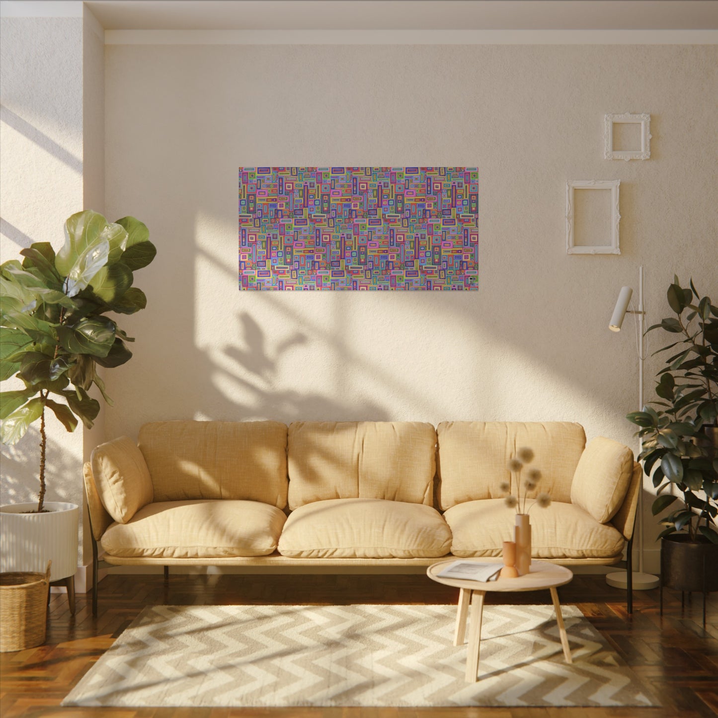 Giclée Canvas Print - No. 264 - Coloured Rectangle Abstract