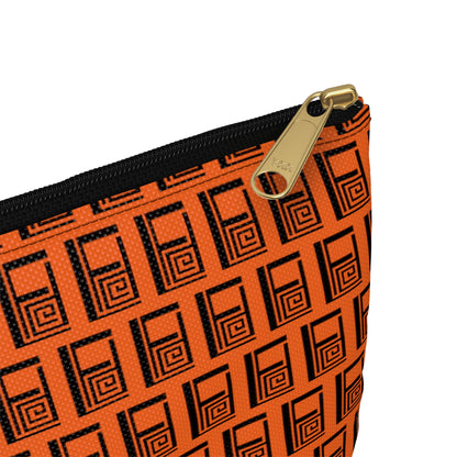 Make Up Bag - No. 000OG - Black Logo on Orange