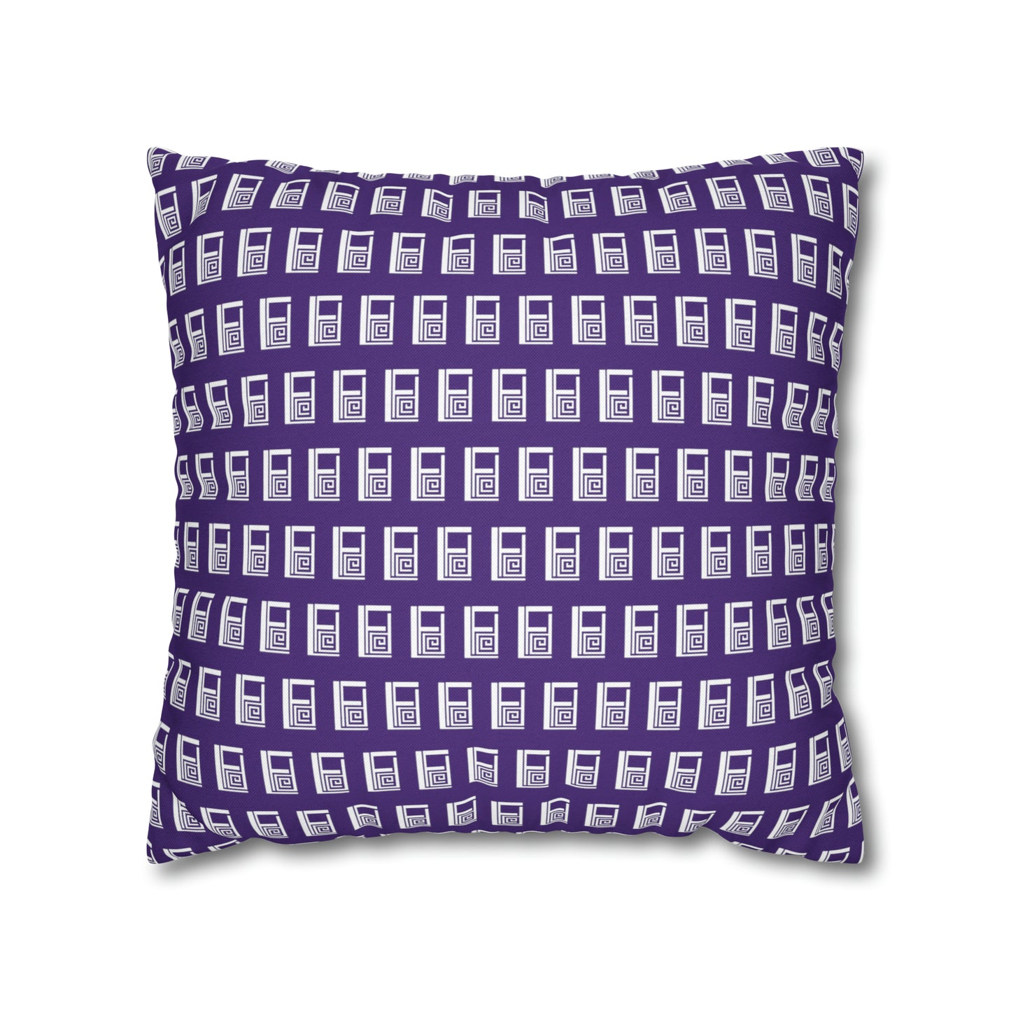 Cushion Pillow Case - No. 000PE - White Logo on Purple