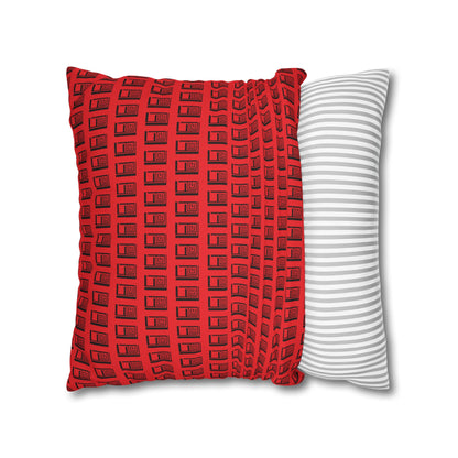 Cushion Pillow Case - No. 000RD - Artists logo on Red