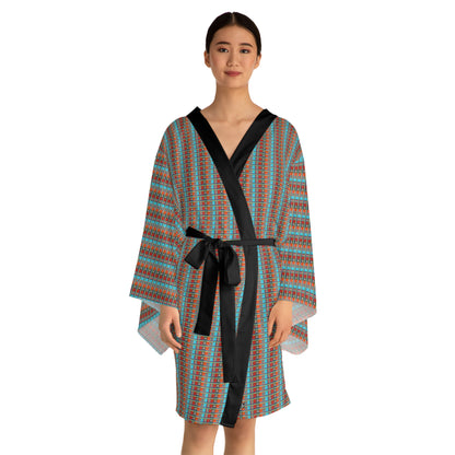 Long Sleeve Kimono Robe - No. 133 - Dyslexic