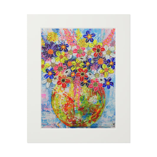 Fine Art Print (Cardboard Frame) - No. 246 - Flowers in Yellow Vase