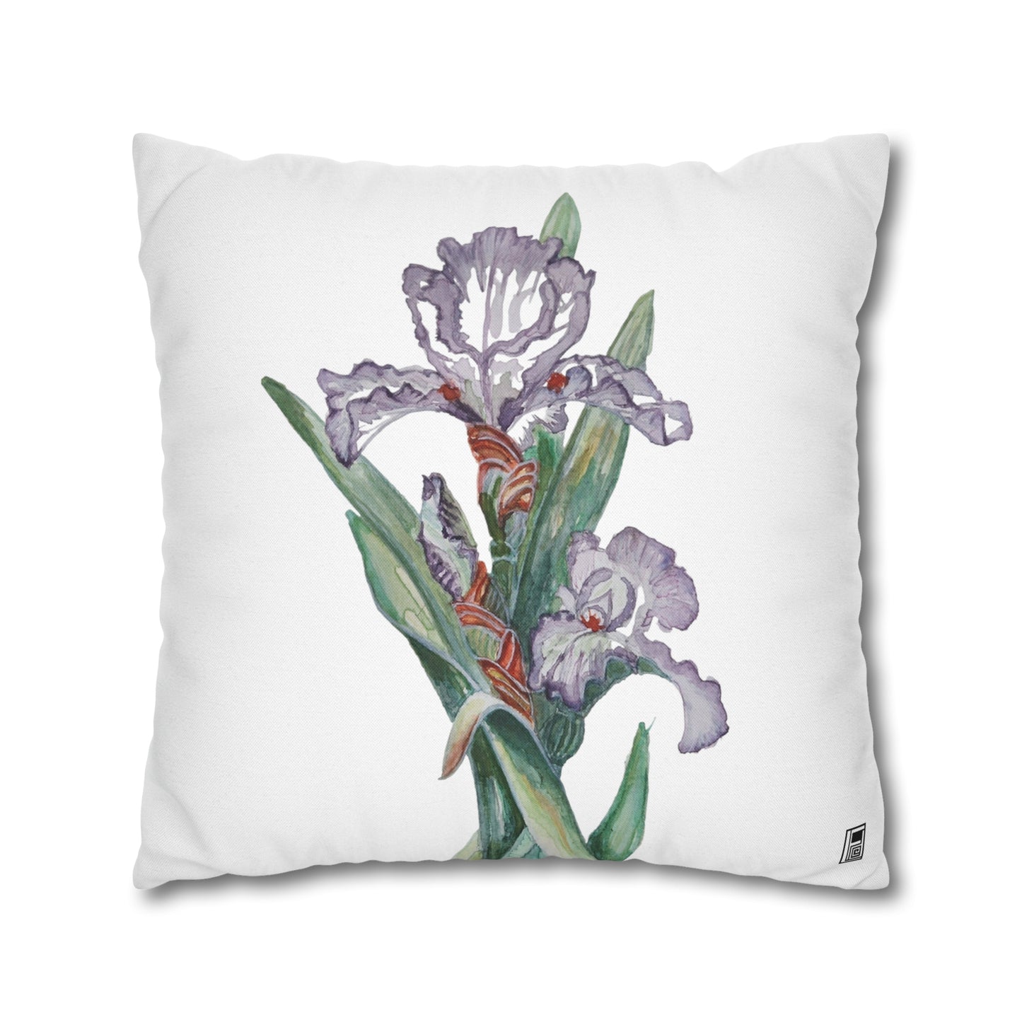 Cushion Pillow Case - No. 272 - Purple Orchid on White