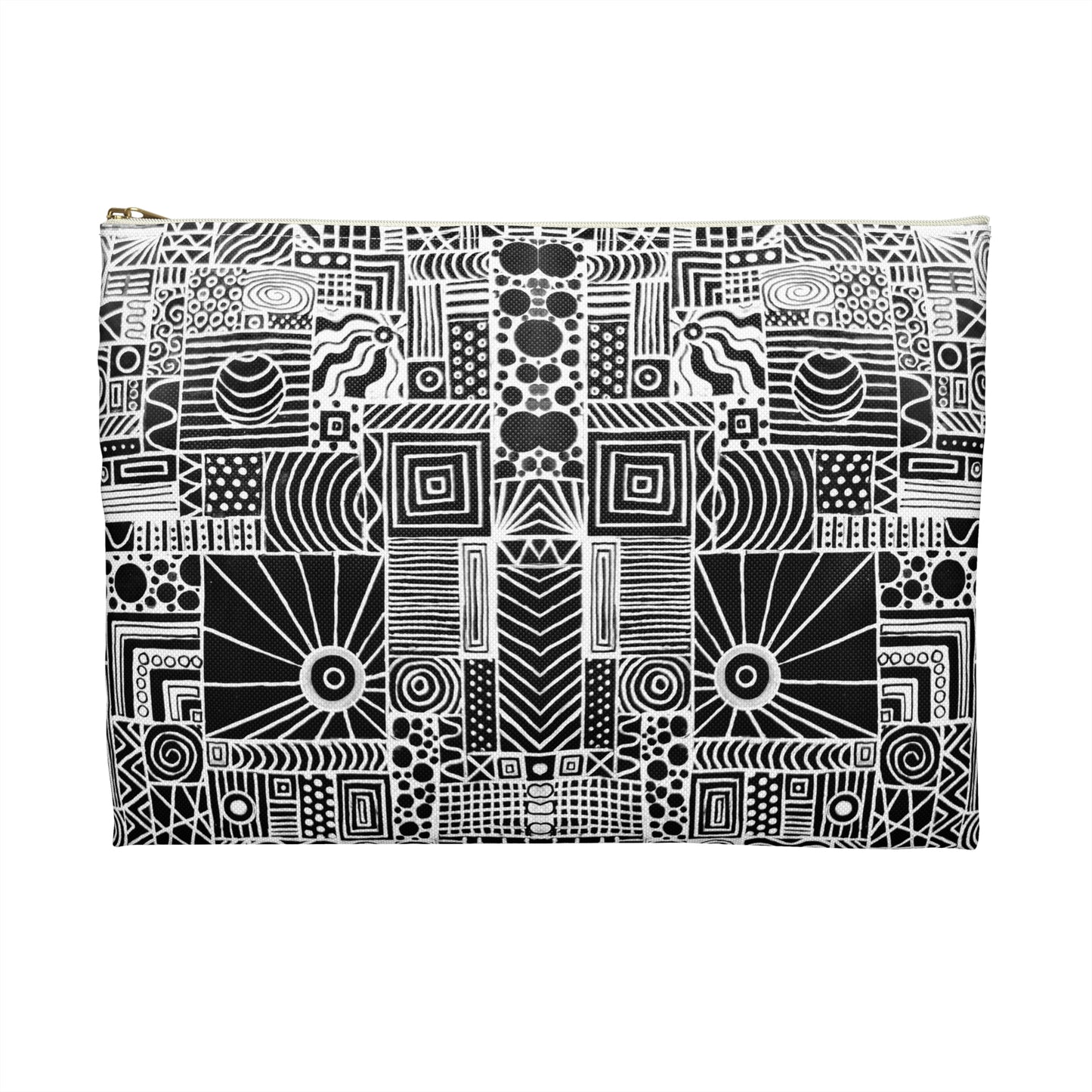 Make Up Bag - No. 252 - White on Black