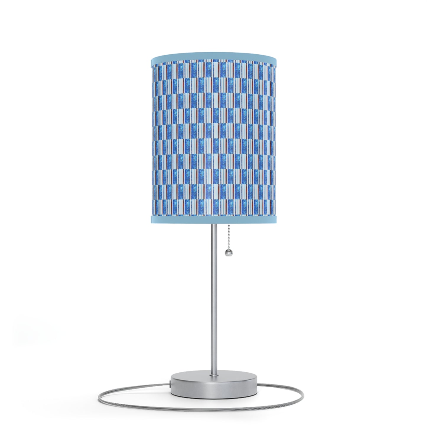 Lamp on a Stand, US|CA plug - No. 140 -  'Thin Blue Line' Pattern