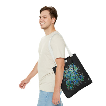 Tote Bag  - No.146 - A 'Bird of Paradise' on Black