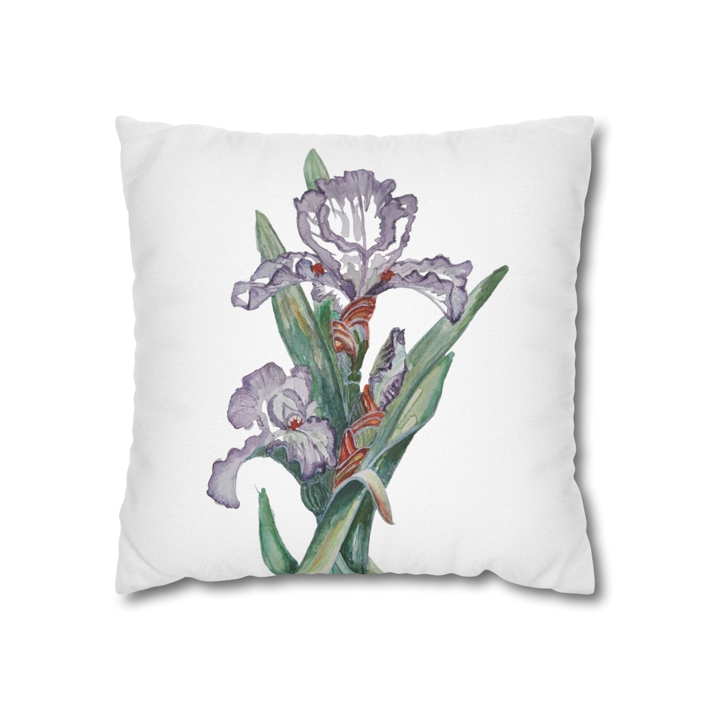 Cushion Pillow Case - No. 272 - Purple Orchid on White