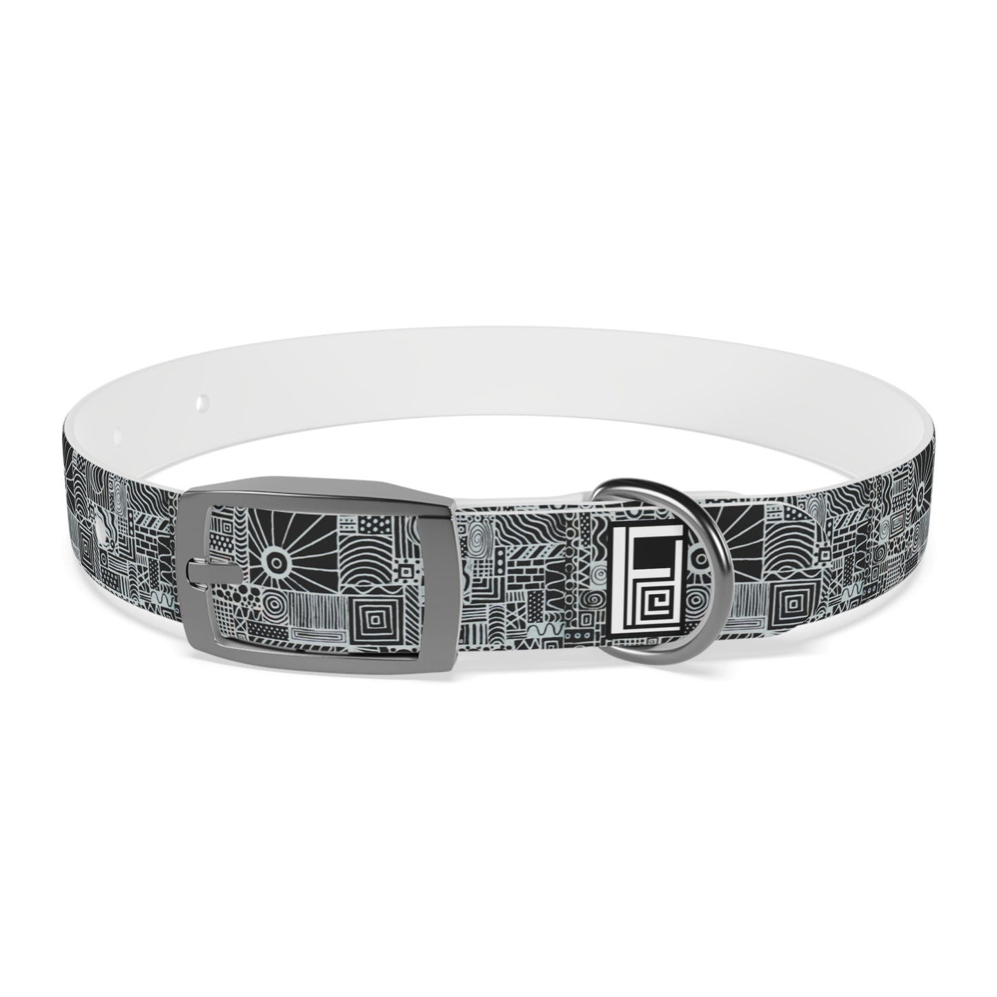 Dog Collar - No. 252 - Black & White Abstract