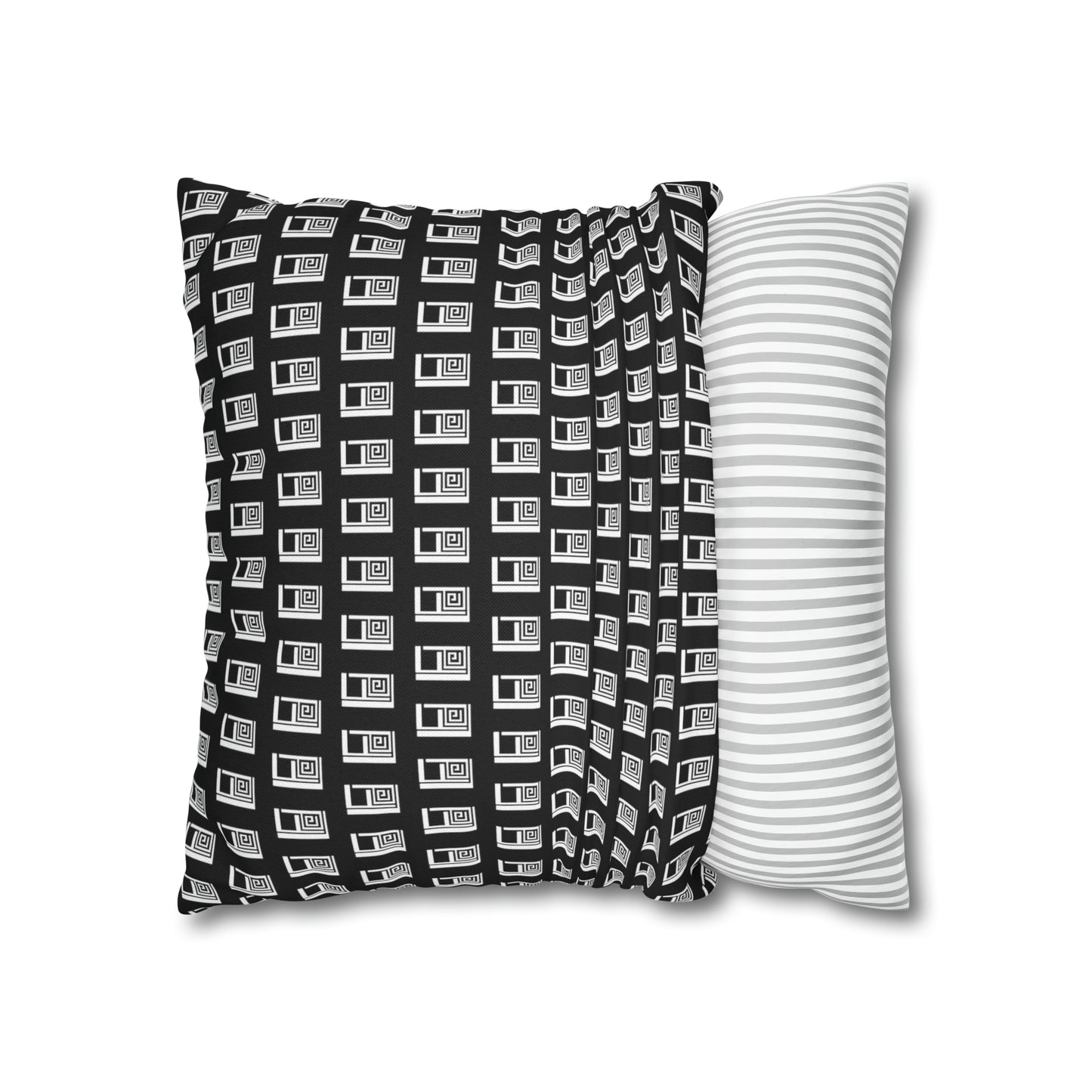 Cushion Pillow Case - No. 000BK - White Logo on Black