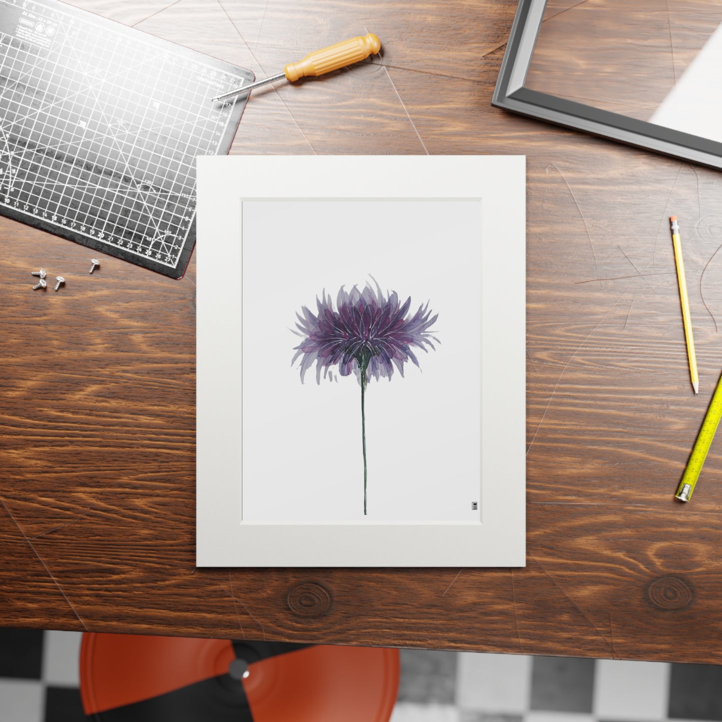 Fine Art Print (Cardboard Frame) - No. 268 - Purple Flower