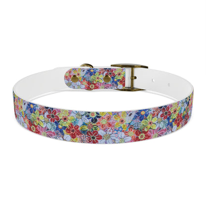 Dog Collar - No. 241 - Flowers on Pink