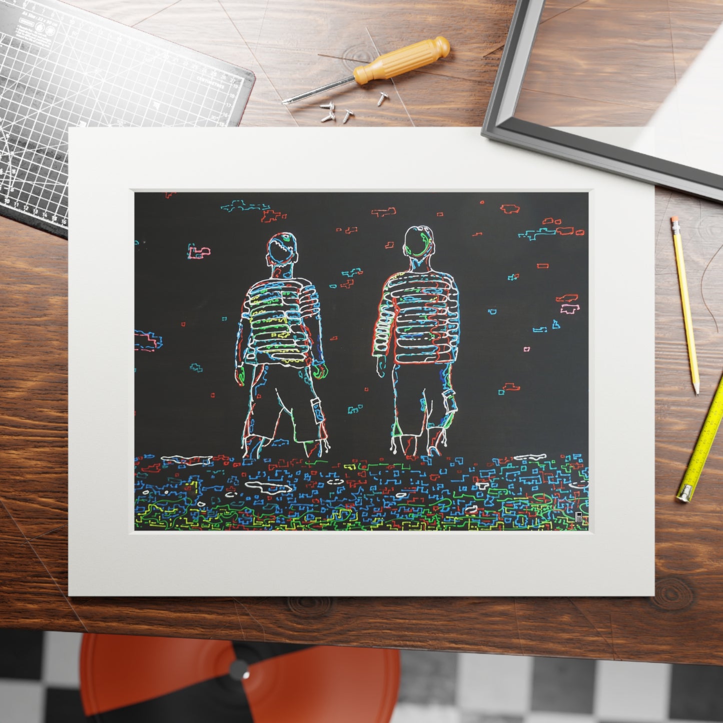 Fine Art Print (Cardboard Frame) - No. 206 - Two Little Boys