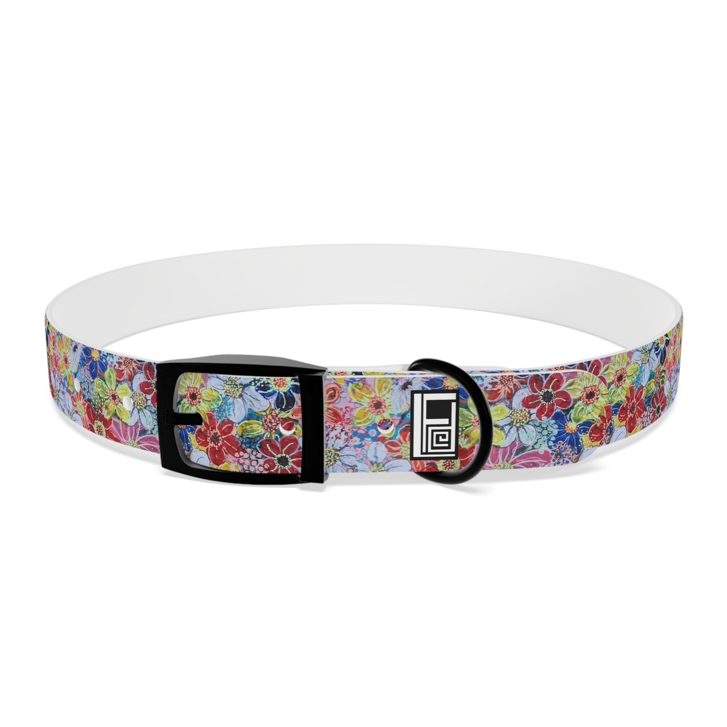 Dog Collar - No. 241 - Flowers on Pink