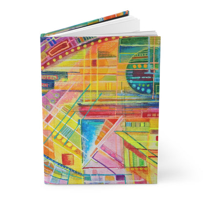 Hardcover Journal Matte (Lined) - No. 234 - Multicoloured Watercolour Abstract - By Irish Artist Fiona de Lacy