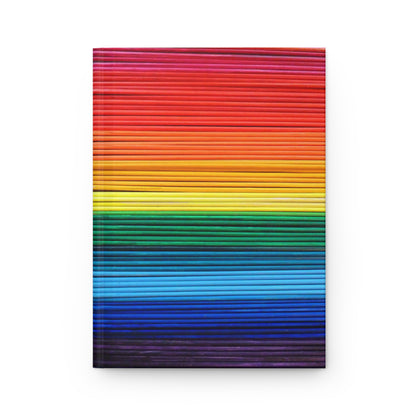 Hardcover Journal Matte (Lined) - No. 305 - Rainbow 'Pride' - By Irish Artist Fiona de Lacy