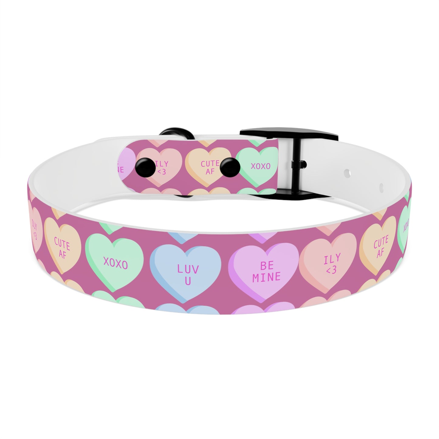 Dog Collar - Pink with Hearts