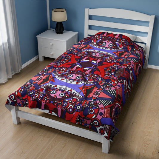Velveteen Plush Blanket - No. 220 - 'Connections'