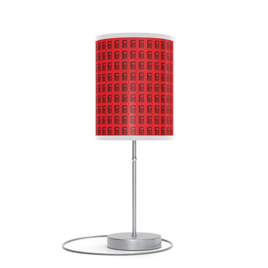 Lamp on a Stand, US|CA plug - No. 000RD - Black Logo on Red