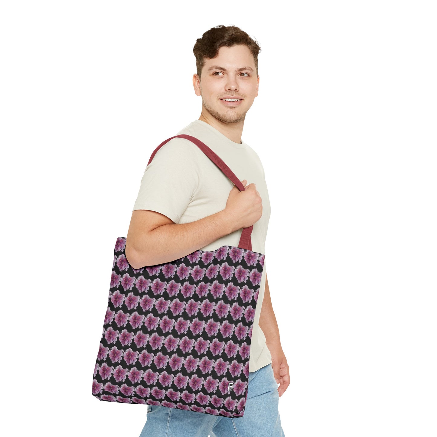 Tote Bag  - No. 269 - Pink & Purple Flower