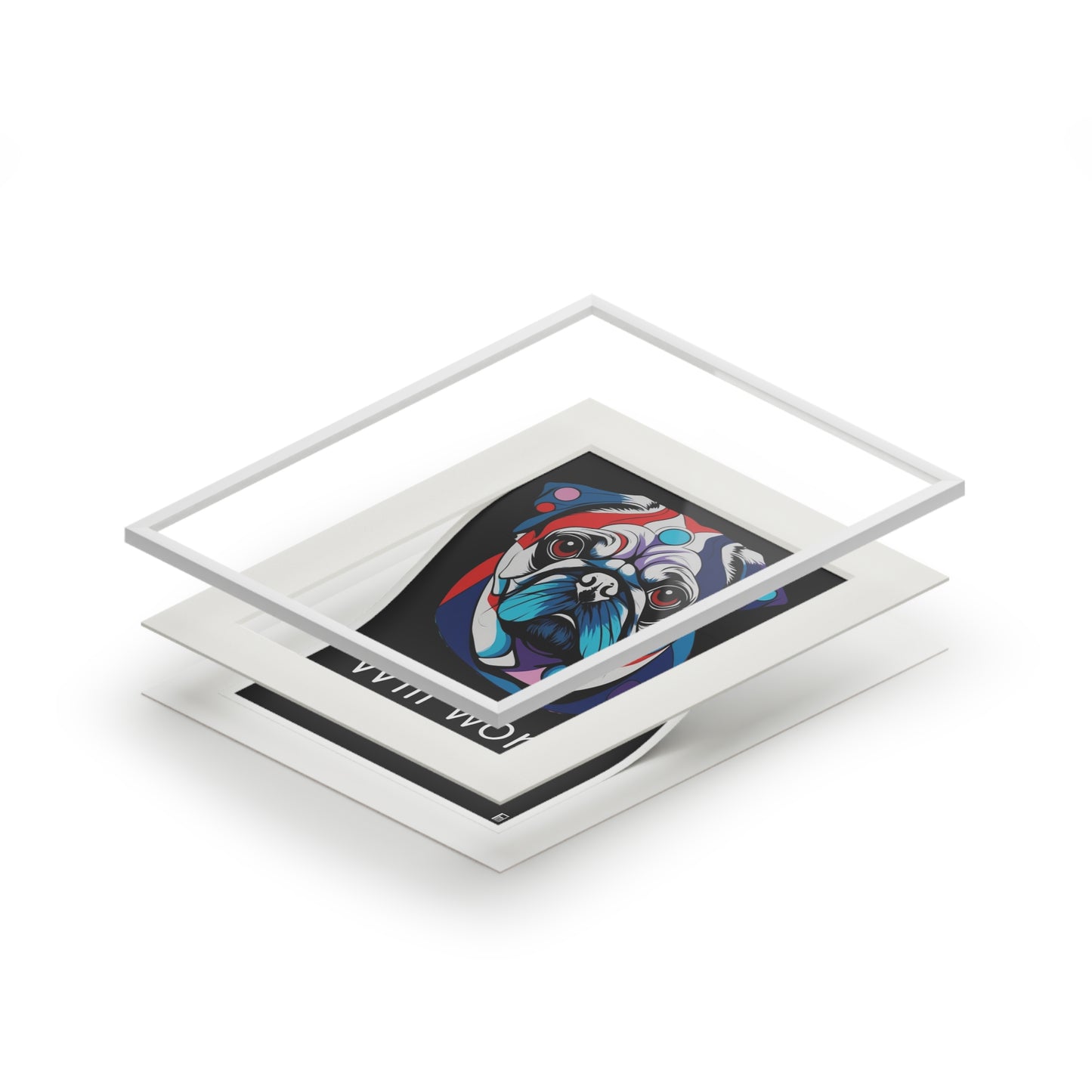 Fine Art Print (Cardboard Frame) - Pug