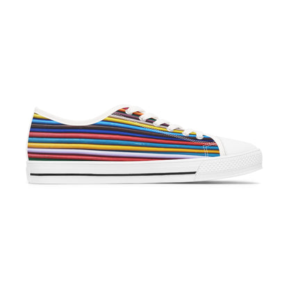 Women's Low Top Sneakers - No. 309 - Multicoloured Lines - By Irish Artist Fiona de Lacy