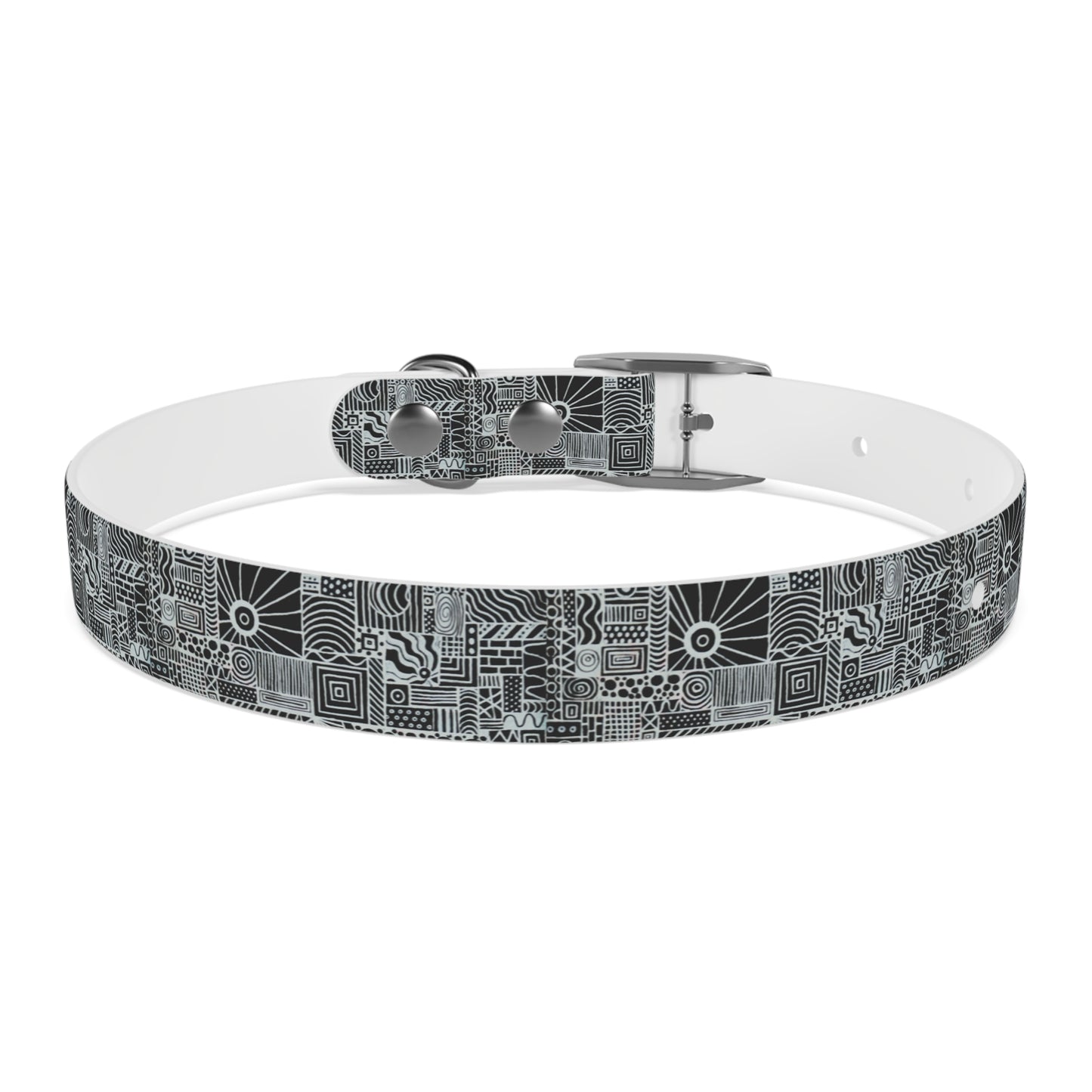 Dog Collar - No. 252 - Black & White Abstract