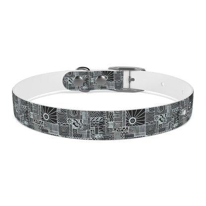 Dog Collar - No. 252 - Black & White Abstract