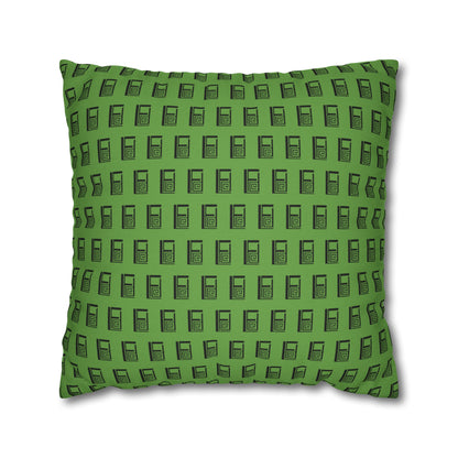 Cushion Pillow Case - No. 000GN - Black Logo on Green