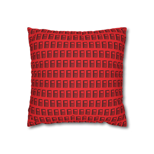 Cushion Pillow Case - No. 000RD - Artists logo on Red