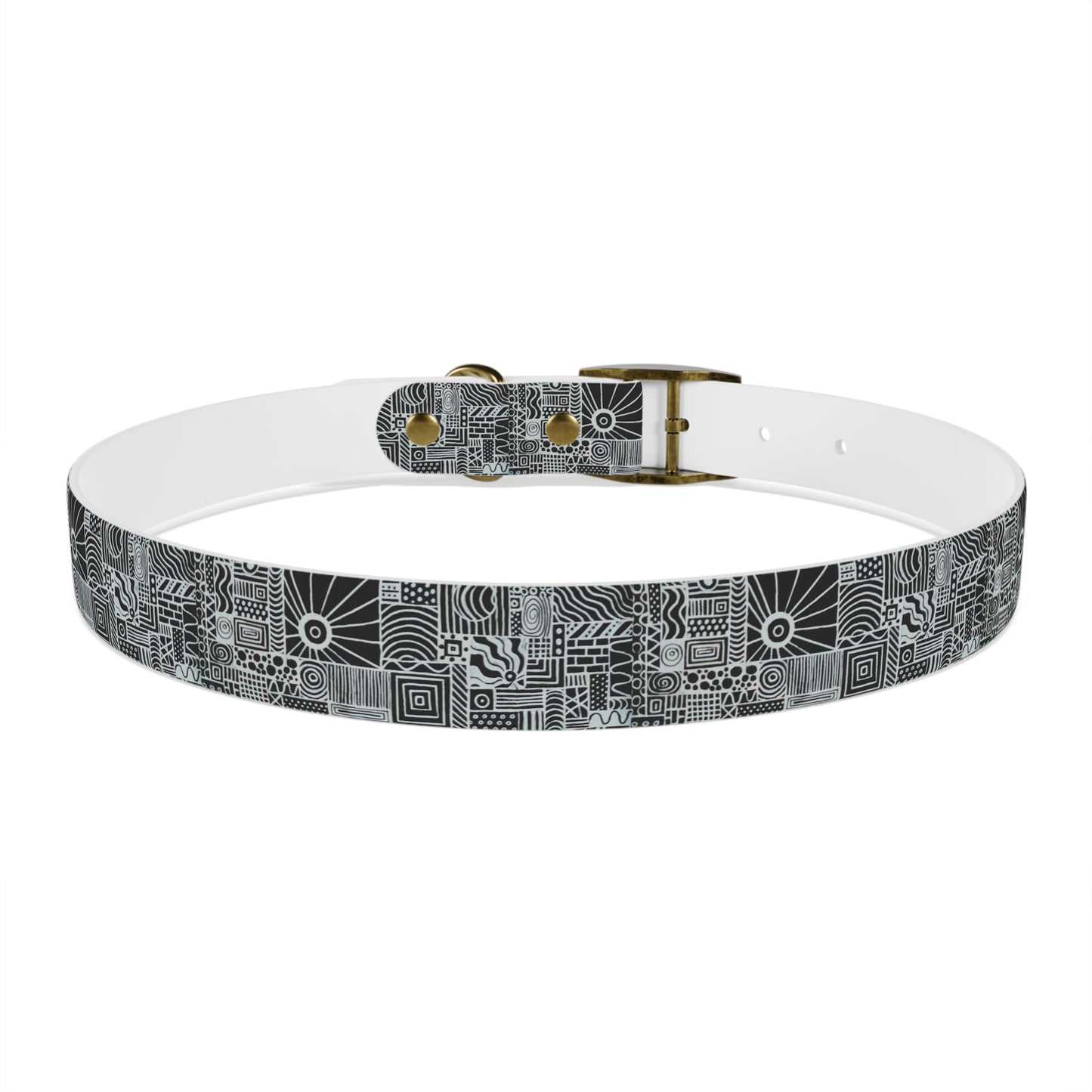 Dog Collar - No. 252 - Black & White Abstract