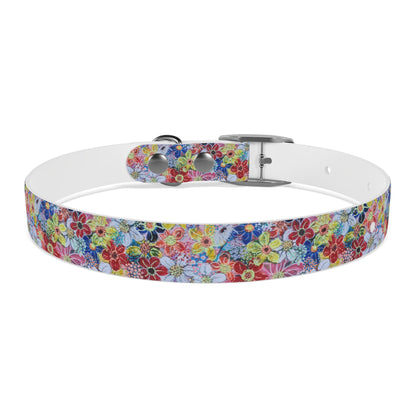 Dog Collar - No. 241 - Flowers on Pink