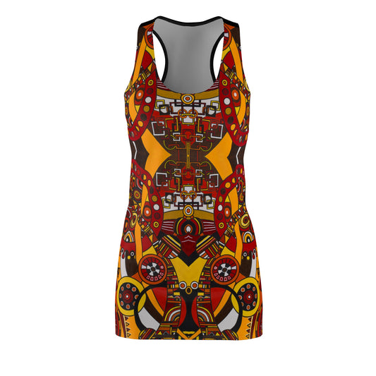 Women's Cut & Sew Racerback Dress - No. 222 - 'Clockworks'