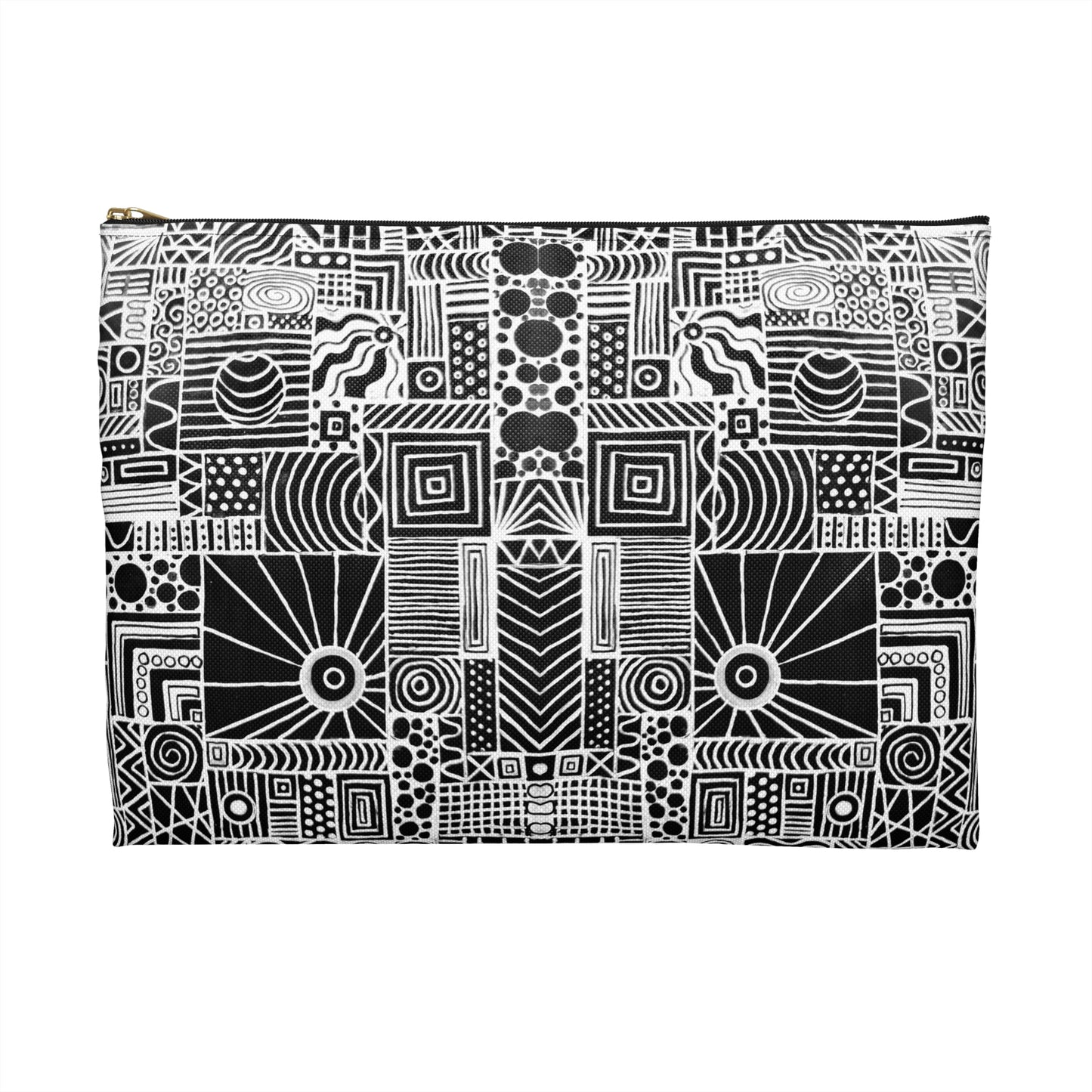Make Up Bag - No. 252 - White on Black
