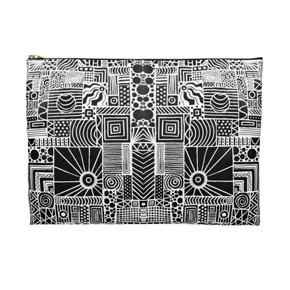 Make Up Bag - No. 252 - White on Black