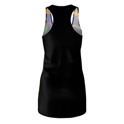 Women's Cut & Sew Racerback Dress No. 232 - Graffiti - 'Star'