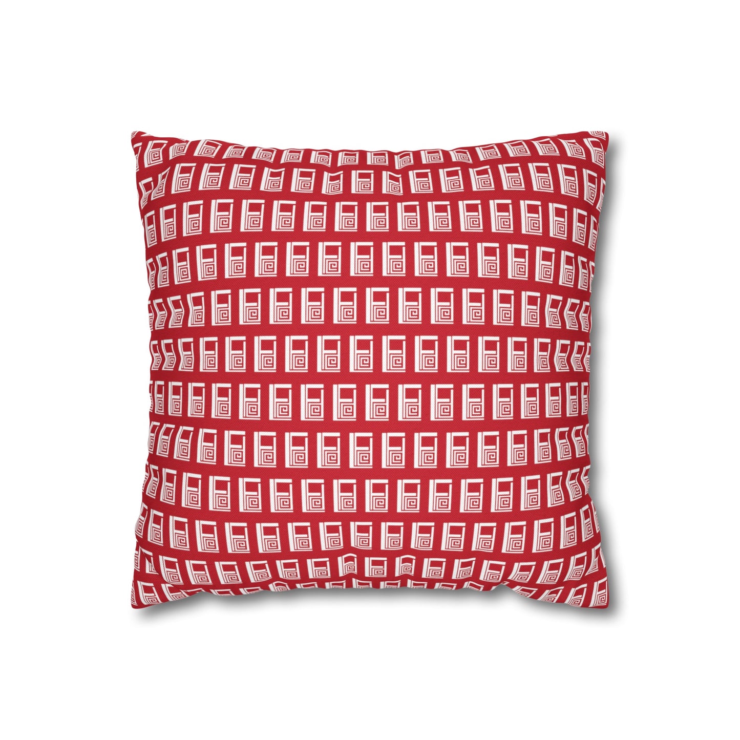 Cushion Pillow Case - No. 000RD - Artists Logo White on Red