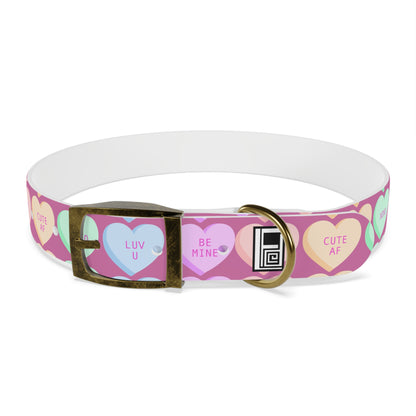 Dog Collar - Pink with Hearts