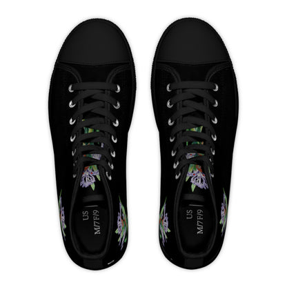 Women's High Top Sneakers - No. 272 - Purple Orchid - By Irish Artist Fiona de Lacy